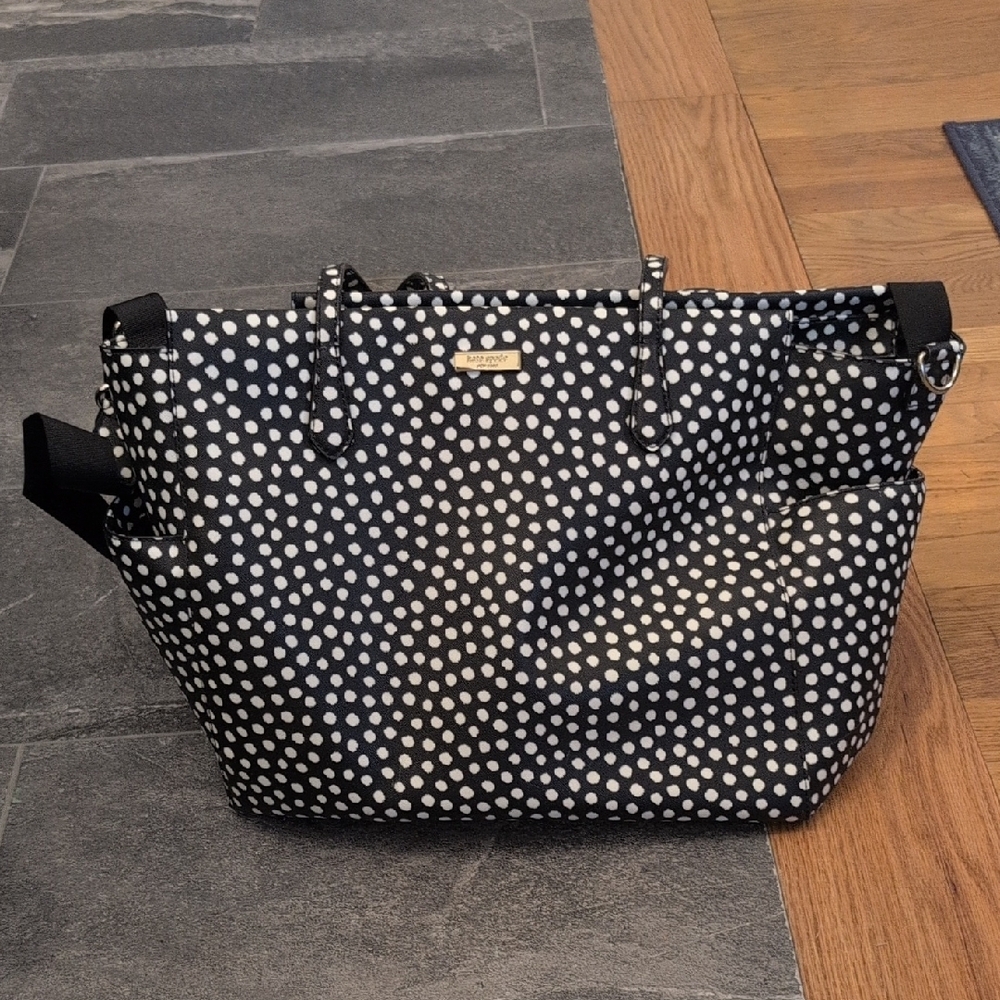 Kate Spade Polka Dot Diaper Bag Tote Bag Broken Zipper